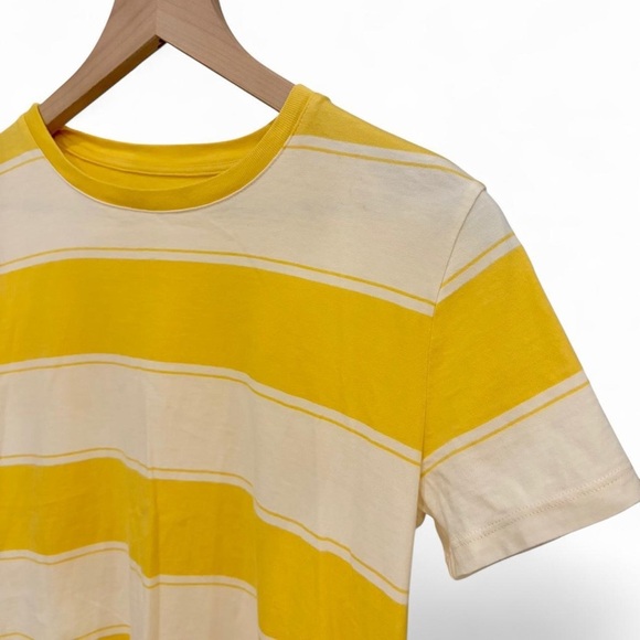Everlane The Organic Cotton Box Tee Yellow & White XS - Picture 4 of 7